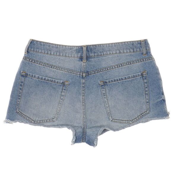 Forever 21 Shorts Womens Size 29 High Rise Button Fly Distressed Blue Cotton - Picture 3 of 9